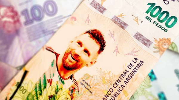 Imagen especulativa del billete de mil pesos argentinos