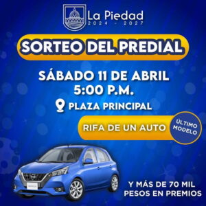 Todo listo en La Piedad para realizar rifa de auto último modelo