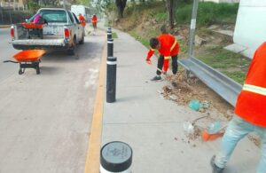 Continúan acciones de limpieza de vialidades en La Piedad